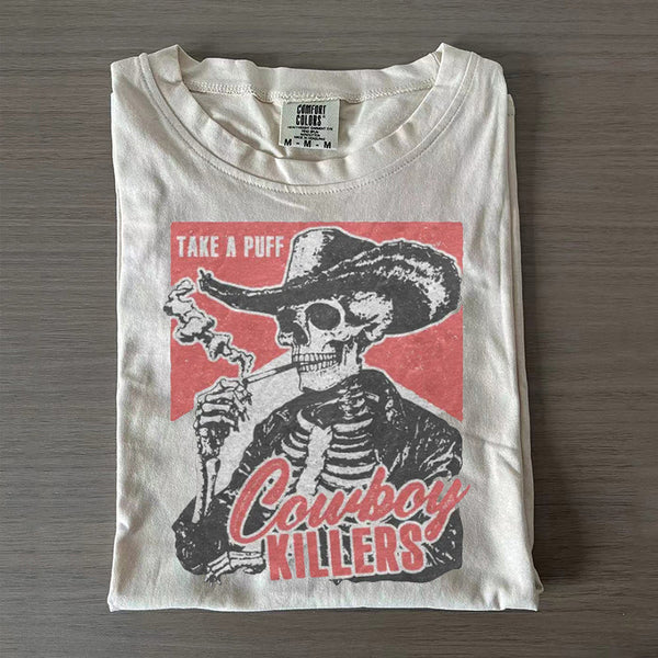 Smoking Skeleton Unisex T-shirt