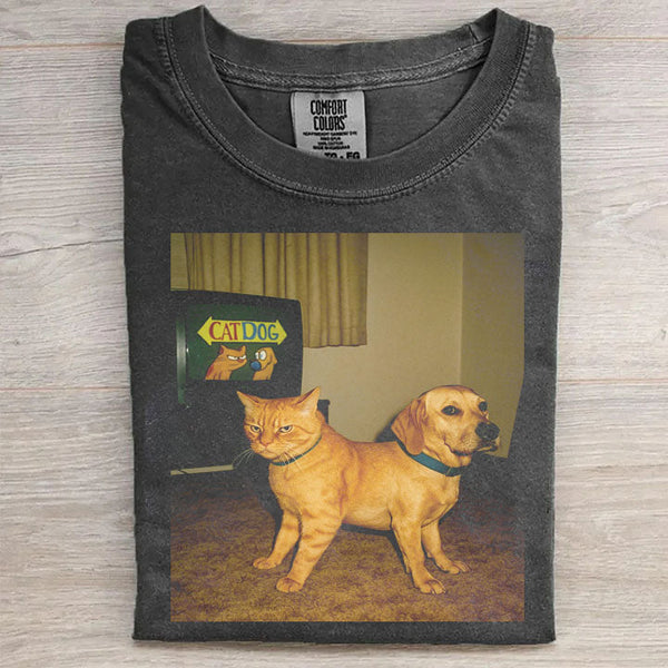 Cat Dog Funny T-Shirt