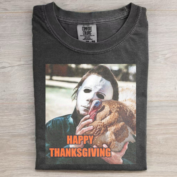 Funny Happy Thanksgiving Horror Movies T-shirt